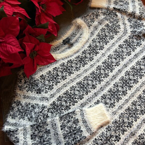 Jessica Simpson Nordic Pattern “Furry” Sweater (NEW) - Picture 9 of 10